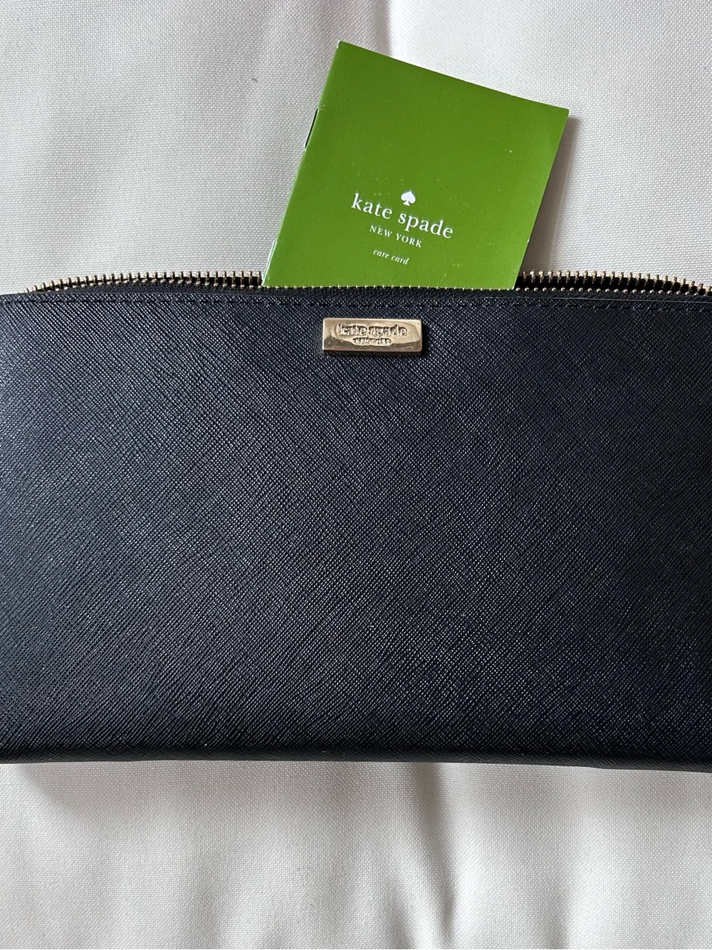 Kate Spade Talla Travel Wallet/clutch in Black Saffiano Leather